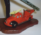 Preview: Schuco Piccolo 01232 Set Modellfigur Feuerwehrmann mit Magirus Rundhauber Drehleiter 1:90