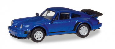 Herpa 030601-002 Porsche 911 Turbo blaumet. 1:87 Spur H0