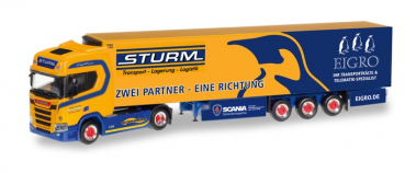 Herpa 309325 Scania CR HD Kühlkoffersattelzug "Sturm / Eigro" 1:87 Spur HO