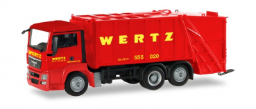 Herpa 309424 MAN TGS 3-achs Pressmüllwagen "Wertz Aachen" 1:87 Spur HO