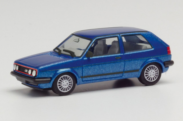 Herpa 430838 VW Golf II GTi 3-türig blaumet mit Sportfelgen 1:87 Spur H0