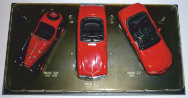 Schuco 04259 3-teiliges BMW Roadster Set rot 1:43