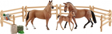 Preview: Schleich 42405 Hannoveraner Familie auf der Weide