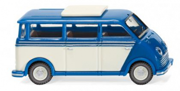 Wiking 033402 DKW Schnelllaster Fensterbus 1955 - 1962 blau/perlweiß 1:87 Spur H0