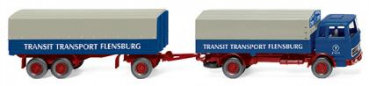 Wiking 043203 MB Frontlenker Pritsche-/Planenhängerzug 2a/3a 1972 - 1973 "Transit Transport" 1:87 Spur H0