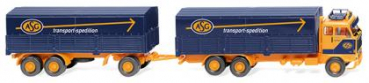 Wiking 043308 Volvo F89 Pritsche-/Planenhängerzug 1970 - 1977 "ASG" 1:87 Spur H0