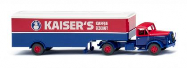 Wiking 051328 Henschel HS 140 Koffersattelzug 1955 - 1961 "Kaiser´s Kaffee" 1:87 Spur H0