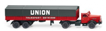 Wiking 051406 Henschel Hauber 1950 - 1955 Pritsche-/Planensattelzug "Union Transport" 1:87 Spur H0