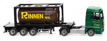 Wiking 053606 MAN TGX Euro 6c Tankcontainersattelzug "Rinnen" 1:87 Spur H0