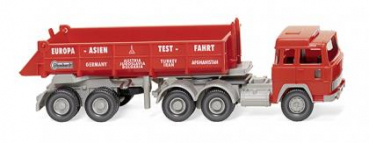 Wiking 067708 Magirus 235 D Hinterkippersattelzug 1963 - 1971 "Testfahrt Europa - Asien" 1:87 Spur H0