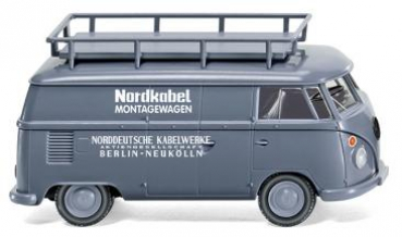 Wiking 079715 VW T1b Kastenwagen 1963 mit Dachgepäckträger "Nordkabel" 1:87 Spur HO