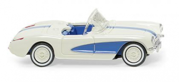 Wiking 081905 Chevrolet Corvette C1 1956 perlweiß / himmelblau 1:87 Spur H0