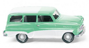 Wiking 085006 Opel Caravan 1956 - 1962 mintgrün mit weißem Dach 1:87 Spur H0