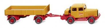 Wiking 085048 Hanomag ST 100 Straßenschlepper mit 2-achs Pritschenanhänger 1946 - 1952 "Bölling" 1:87 Spur H0
