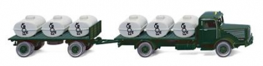 Wiking 085602 Büssing 8000 Behelfstankhängerzug 1950 - 1956 "Bolle" 1:87 Spur H0