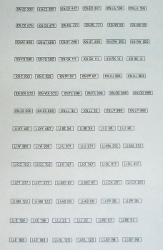 Decalsatz KFZ-Kennzeichen Bundesrepublik Deutschland Landkreis Konstanz + Lindau 1:87 Spur H0