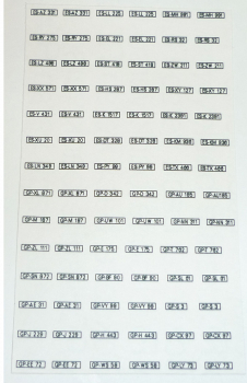 Decalsatz KFZ-Kennzeichen Bundesrepublik Deutschland Landkreis Esslingen + Göppingen 1:87 Spur H0