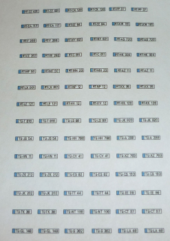 Decalsatz KFZ-Kennzeichen Eurokennzeichen Landkreis Reutlingen + Tübingen Set 3 1:87 Spur H0
