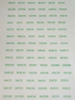 Decalsatz KFZ-Kennzeichen Bundesrepublik Deutschland landwirtschaftliche Kennzeichen Baden-Württemberg 1:87 Spur H0