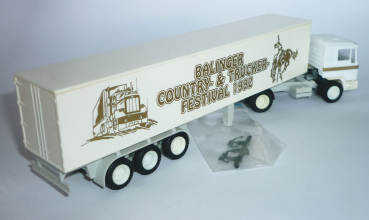 r+h modellauto MAN F90 Koffersattelzug weiß "Balinger Country- & Trucker-Festival 1992" 1:87 Spur H0