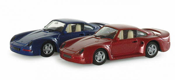 Herpa 023818 Porsche 959 blau 1:87 Spur H0