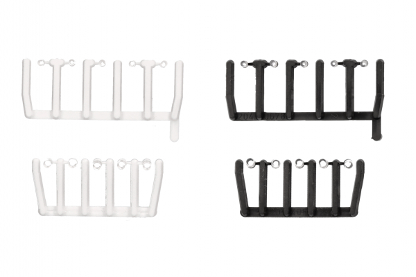 Herpa 054850 Zubehör Signallichter transparent mit schwarzem & weißem Sockel 1:87 Spur H0 Bausatz