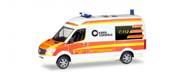 Herpa 093934 MB Sprinter 2013 KTW Rettungsdienst Dülmen 1:87 Spur HO