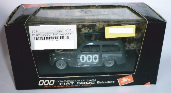Brumm S032 Fiat 500C Belvedere Targa Florio 1954 1:43