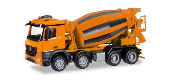 Herpa 308120 MB Arocs M 4-achs Betonmischer orange 1:87 Spur H0