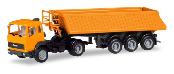 Herpa 309356 Iveco Magirus Baukippersattelzug kommunalorange 1:87 Spur HO