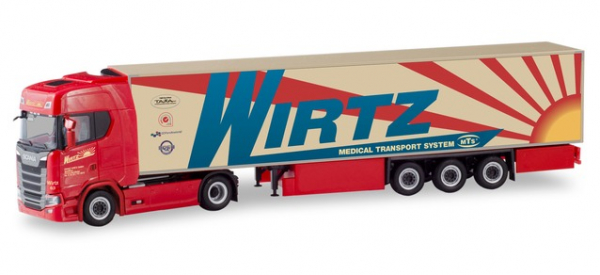 Herpa 310420 Scania CS 20 HD Kühlkoffersattelzug "Spedition Wirtz" 1:87 Spur HO