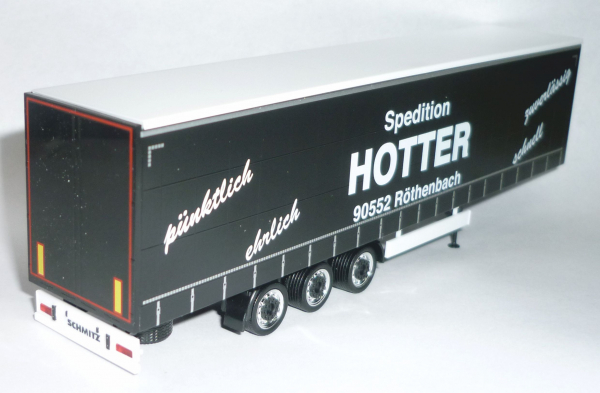 aus Herpa 309707 3-achs Schiebeplanen-Soloauflieger "Spedition Hotter" 1:87 Spur H0