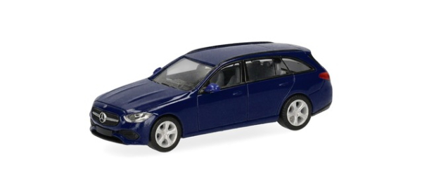 Herpa 421010-003 MB C-Klasse T-Modell saphierblau 1:87 Spur H0