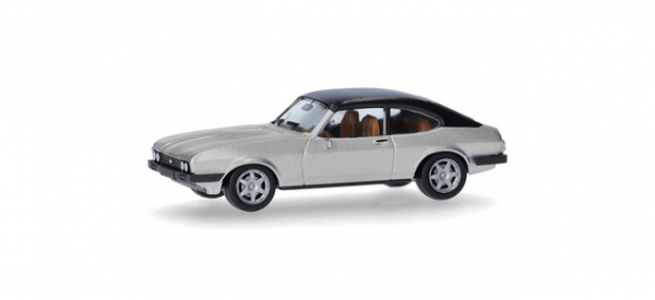 Herpa 430807-003 Ford Capri stratossilbermet. mit Vinyldach 1:87 Spur H0