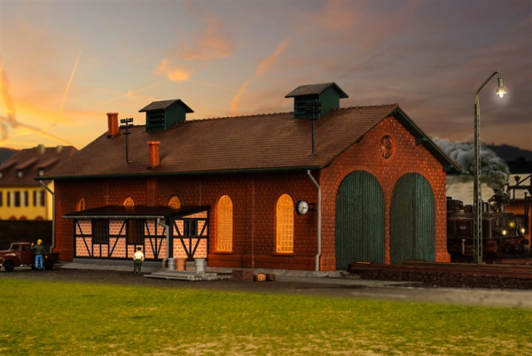 Kibri 37438 Lokschuppen zweiständig 1:160 Spur N Bausatz