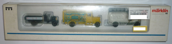 Märklin 1889 3er-Set historische LKW Mainzer Aktien Bierbrauerei, 4711, Dampfwaschanstalt