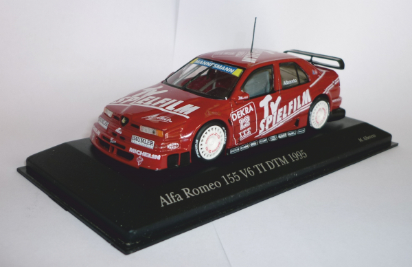 Minichamps 430950212 Alfa Romeo 155 V6 TI Präsentation DTM 1995 TV-Spielfilm Team Schübel Michele Alboreto 1:43