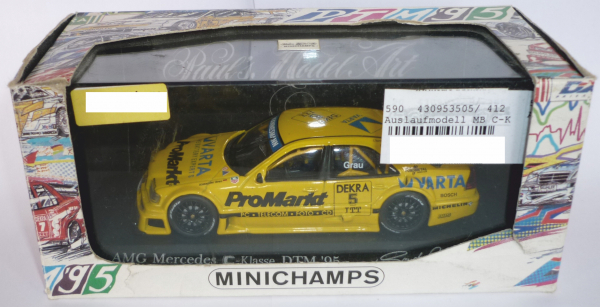 Minichamps 430953505 MB C-Klasse DTM 1995 ProMarkt Team Zakspeed Alexander Grau 1:43