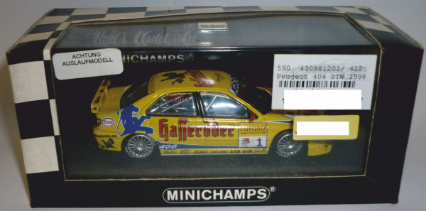 Minichamps 430981201 Peugeot 406 STW 1998 Hasseröder Team Peugeot Laurent Aiello 1:43