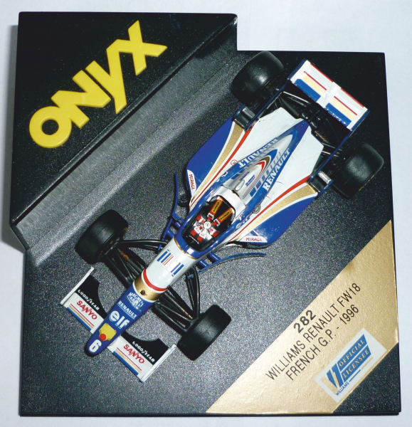 Onyx 282 Williams Renault FW18 French GP 1996 Start-Nr. 6 1:43