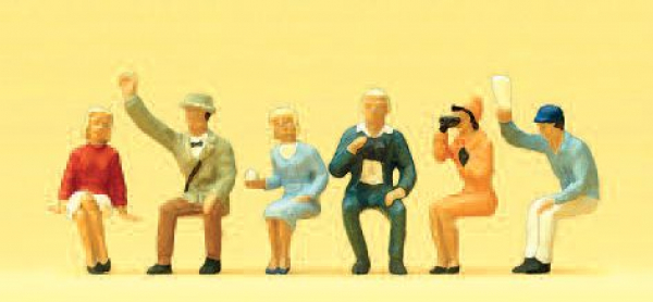 Preiser 10025 Figurenset Sitzende Zuschauer 6 bemalte Figuren 1:87 Spur H0