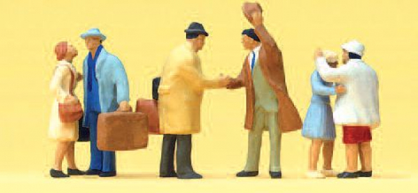 Preiser 10028 Figurenset Begrüßungsszenen 6 bemalte Figuren 1:87 Spur H0