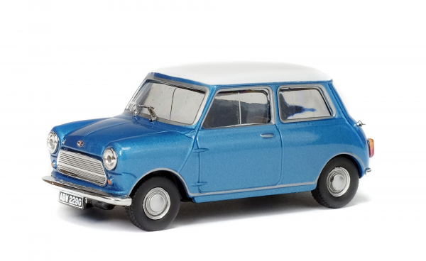 Solido S4300400 Morris Mini Cooper S 1967 blaumet. mit weißem Dach 1:43