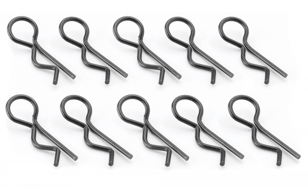 Carson 500908060 Karosserieklammern 24 mm schwarz 10 Stück