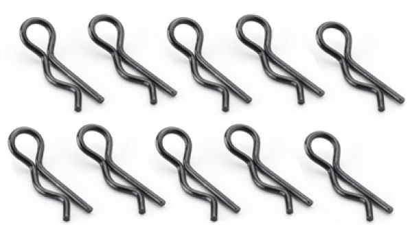 Carson 500908062 Karosserieklammern 27 mm schwarz 10 Stück