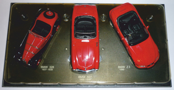 Schuco 04259 3-teiliges BMW Roadster Set rot 1:43