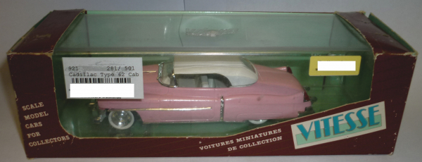 Vitesse 281 Cadillac Type 62 Cabrio pink mit weißem Verdeck 1:43