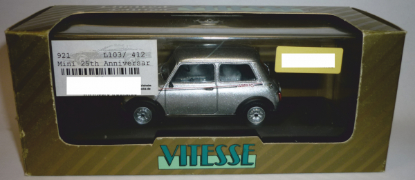 Vitesse L103 Mini Cooper 25th Anniversary 1989 silbermet. 1:43