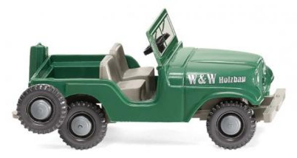 Wiking 001103 Jeep 1952 - 1968 "W & W Holzbau" 1:87 Spur H0