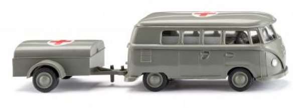 Wiking 032004 VW T1 Krankenwagen mit Anhänger 1963 - 1967 1:87 Spur H0